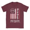 Vintage USA Flag 250th Anniversary Day T Shirt Summer  100 Cotton TShirts For Unisexs Leisure Pattern Tee Shirt Top Tees