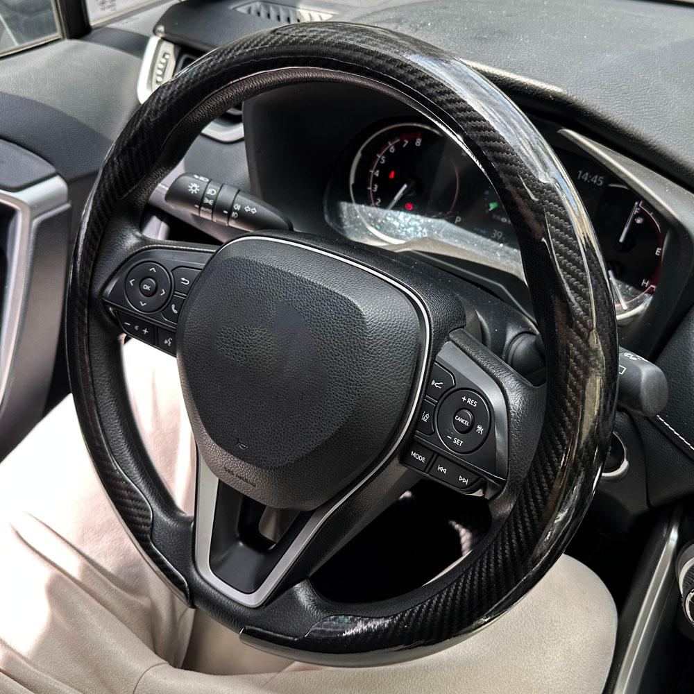 For Suzuki Steering Wheel Cover Carbon Fiber For Swift Vitara S-Cross Dzire Baleno Ertiga Alto Jimny Carry Car Accessories