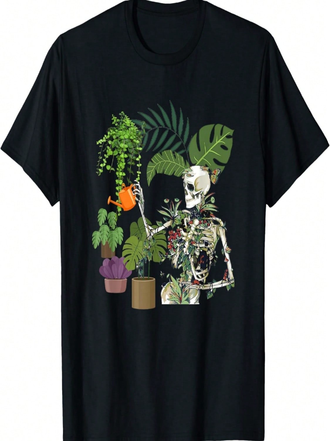Skeleton Water Plant You Make Me Feel Alive Gardening Plant T-Shirt S