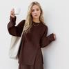 DIMANAF 2024 Autumn Women Sweaters Winter Lady Pullover Tops Female Buttons Knitted Basic Solid Tees Sweaters