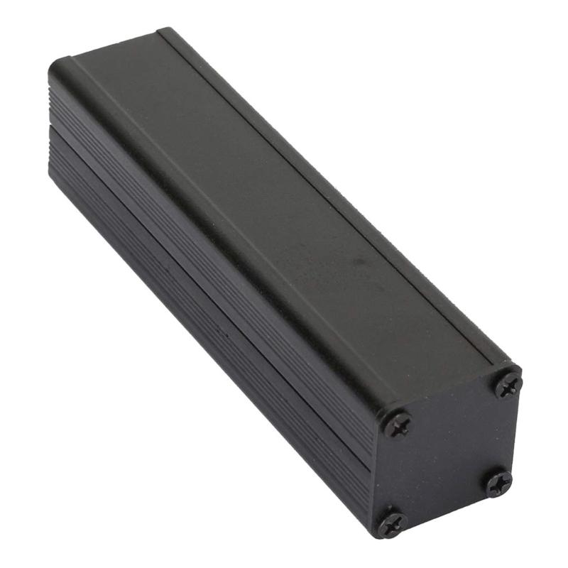 Aluminum Box Black Split Type Electronic Enclosure Cooling Case Instrument Housing Heat Dissipation Case 25x25x100mm