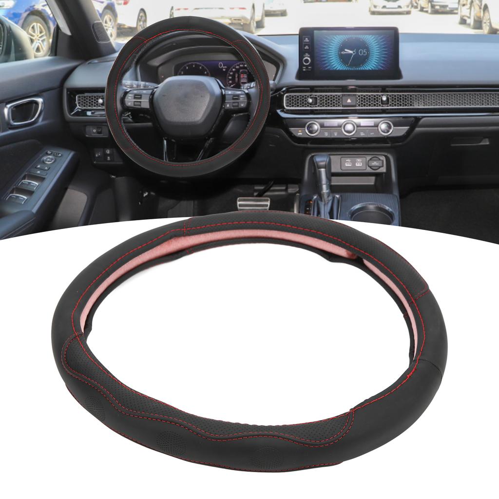 Car Steering Wheel Cover 15in   Fit Artificial Leather Protector for Modification