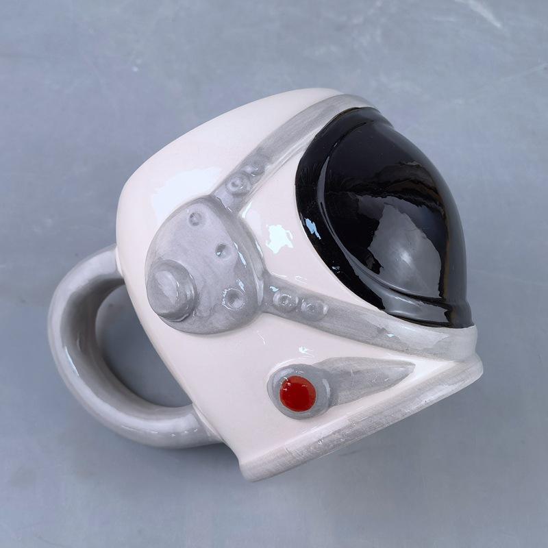 Astronaut Astronaut Ceramic Mug Embossed Planet Milk Cup 3D Helmet Shape Tea Cup Water Cup Coffee