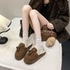 2025 New Women's Winter Simple Can Be Worn Outside Cotton Slippers Piled Thickened Warm Fluffy Slippers Women's Cotton Slippers