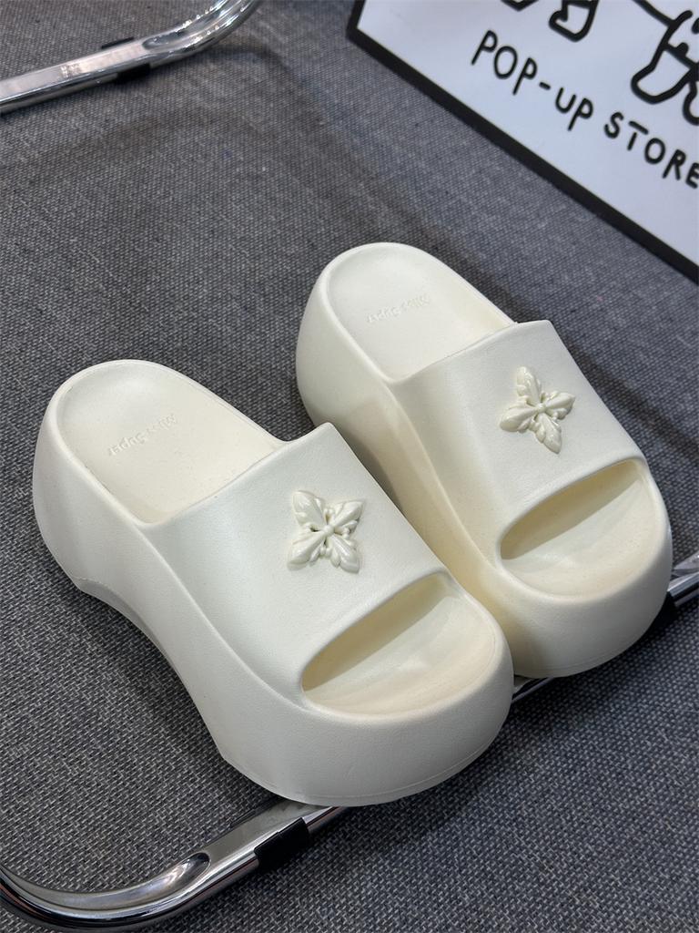 Nové letní pantofle na silné platformě a silném podpatku, dámské letní pantofle na silné platformě k moři