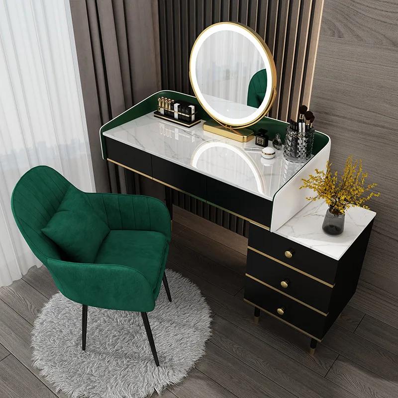 The Nordic Dresser Small Family Model Bedroom Contemporary Contracted with Lamp Light Decoration Lacquer That Bake Makeup Table