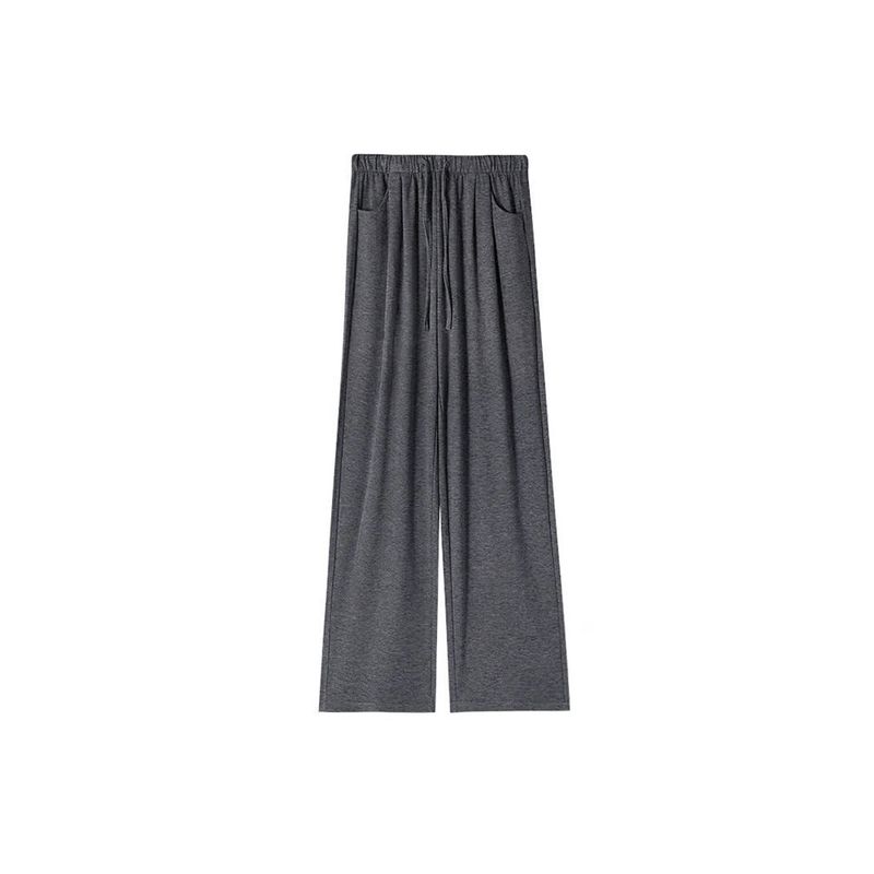 Glutinous Rice Casual Pants for Women, New Summer Style for Plus-Size Girls, Pear-Shaped Body, High-Waisted, Loose-Fitting, Slimming Wide-Leg Pants