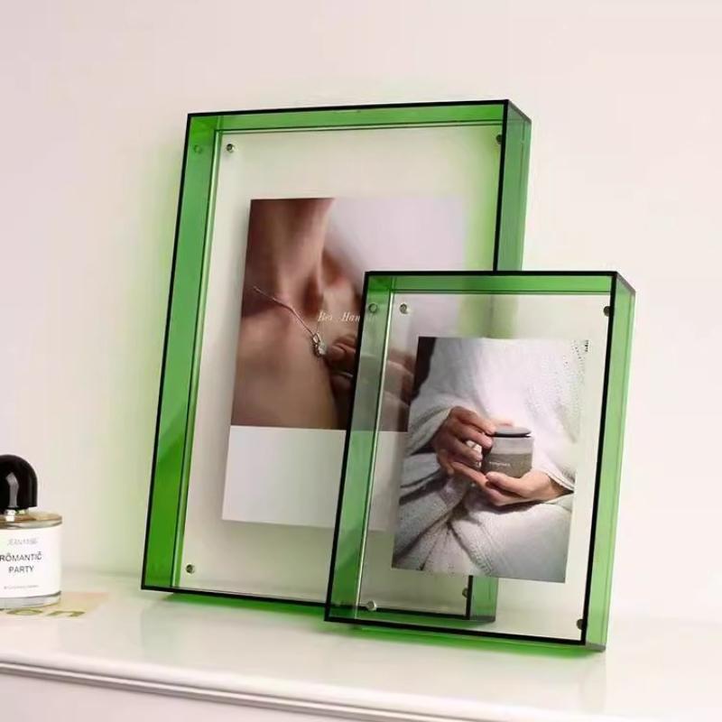 Cornice Foto Acrilica Colorata da Tavolo da Parete Trasparente Acrilica Espositore per Poster Decorazioni per la Casa