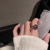 M love ruby open ring cold wind sweet cool retro personality hip hop index finger ring