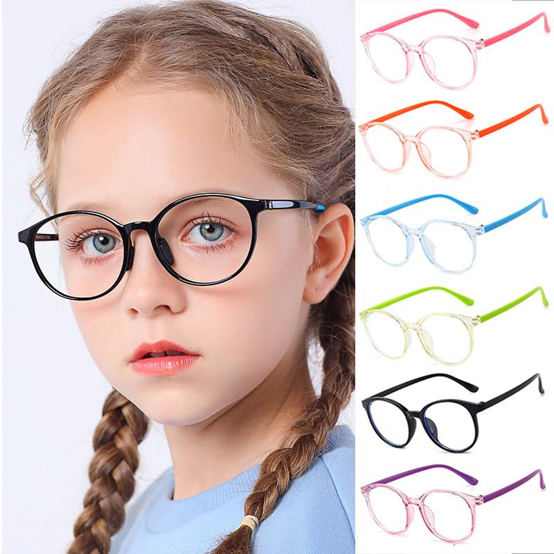 Blue Light Blocking Glasses Boy Girl Colorful Round Eyewear Party Travel Children Clear Anti Radiation Filter Glasses