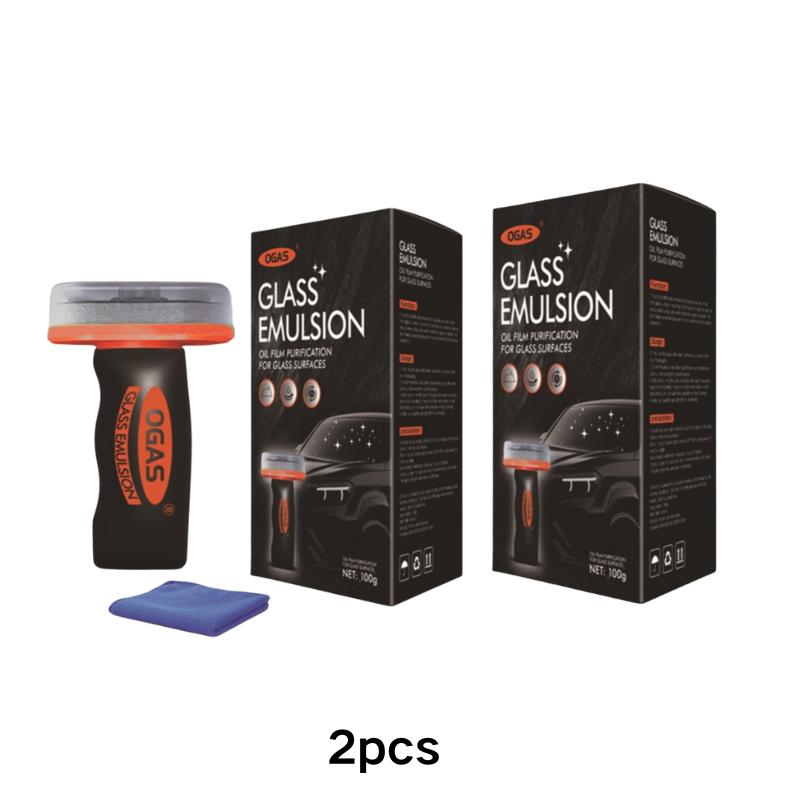 Glass Oil Film Remover With Towel Windshield Oil Film Coating Cleaning Paste 100g Scratch-Free Cleaning For Coating Preparation