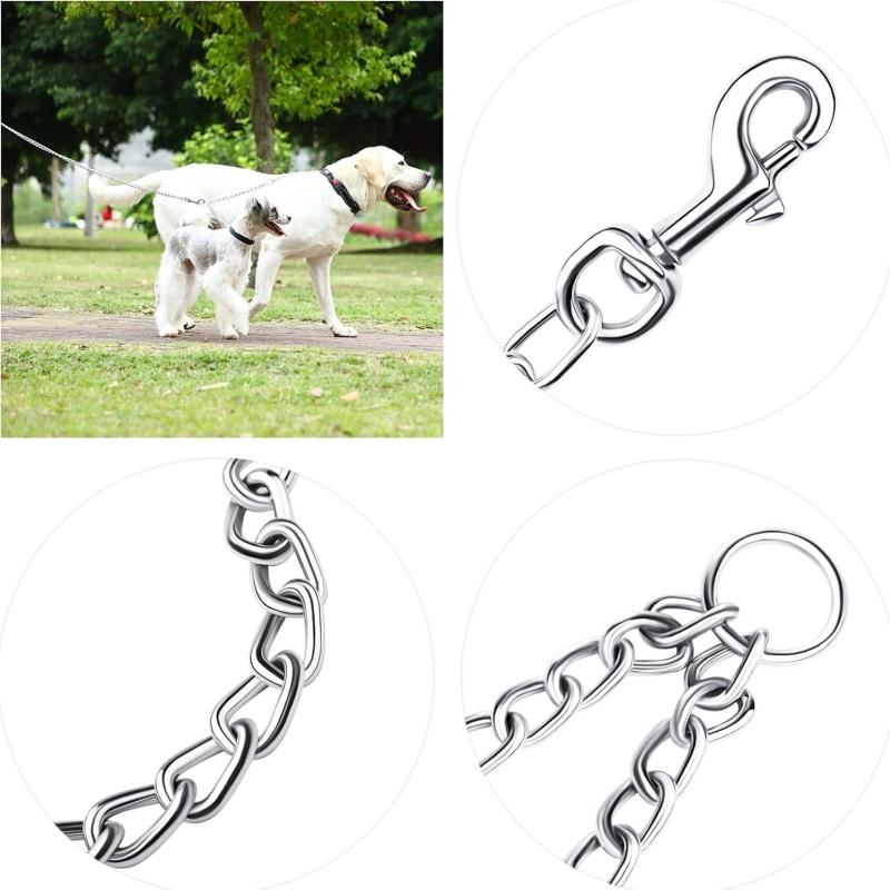 Double Head Pet Traction Rope Traction Belt Dog Traction Double Buckle Chain For Two Dog Leash Running Walking