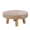 Wooden Flower Stand Stool Round Wooden Riser with 2.4in Leg Height Unpainted Finish S