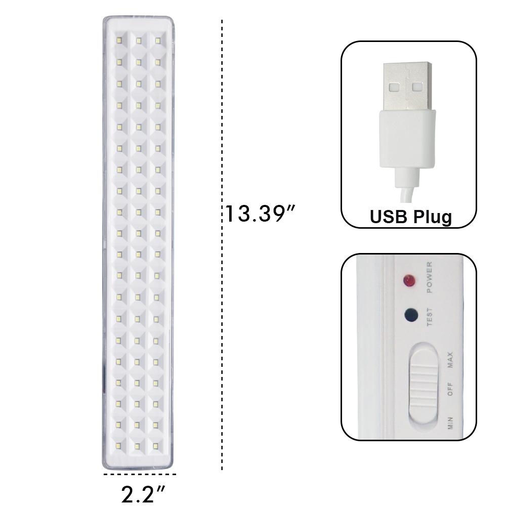 60LED Handheld Camping Light Portable Lantern 2 Modes Hanging Tent Light Rechargeable Night Outdoor Emergency Lighting