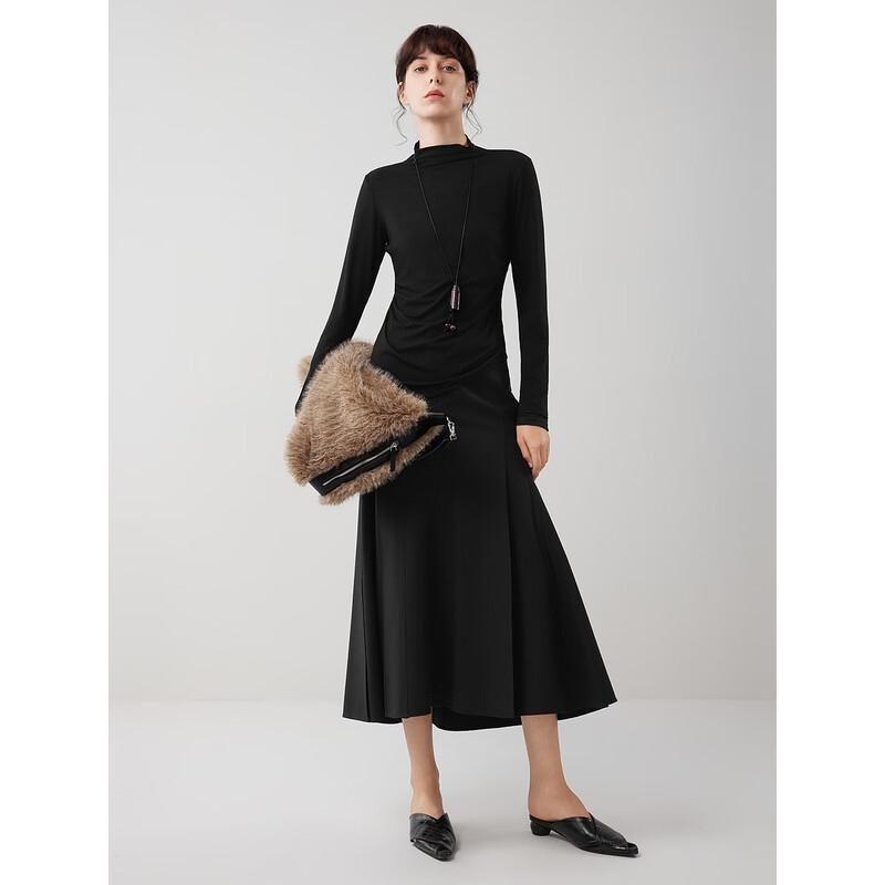 ELLE French Lambswool Fishtail Midi Skirt