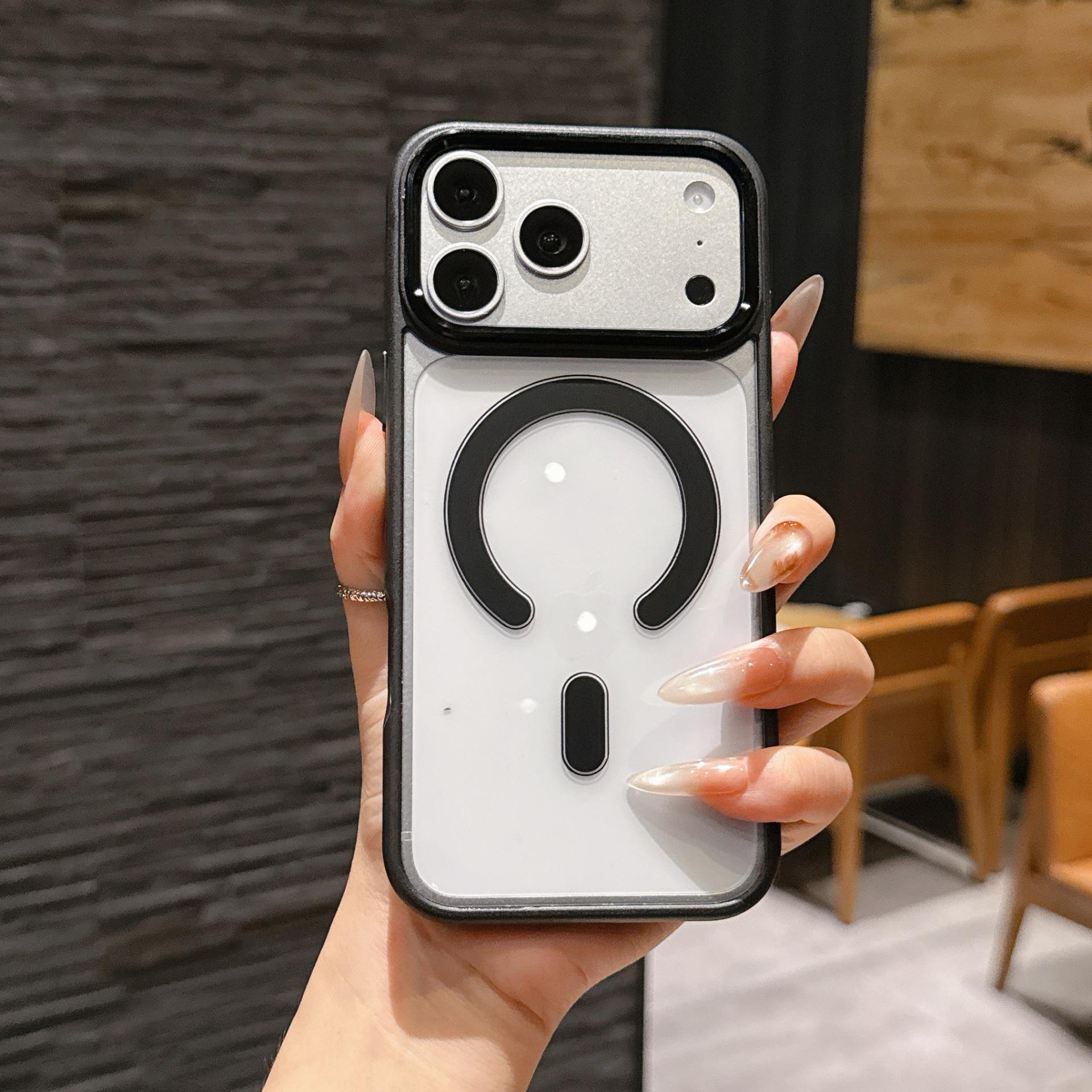 

Anti-Yellowing Hard PC Case for iPhone 17 Pro Max with Full Coverage & Magnetic Charging Compatibility 17 чёрный