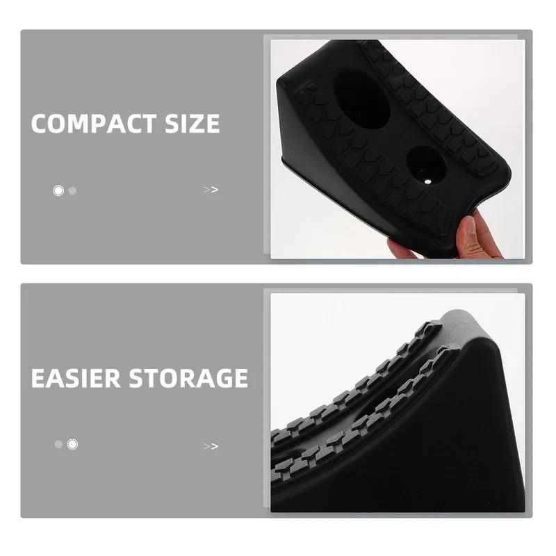 2Pcs Plastic Wheel Chocks Heavy Duty for Cars Rv Trailer Off-Road Use Vehicle Safety Stoppers Wheel Chocks Tire Blocks