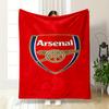 Arsenal Logo Red Bedroom Blanket Design Printed Flannel Blanket for Bedroom, Living Room, Sofa, and Nap