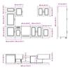 7 Piece Kitchen Cabinet Set Kalmar Sonoma Oak Wood Based Panel