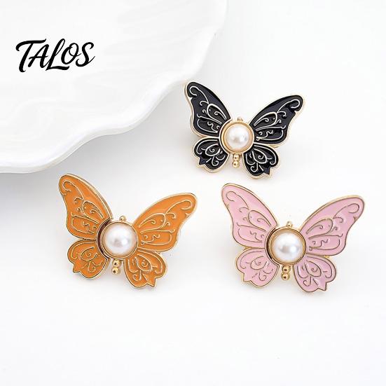 Strong Metal Waist Clip Pants Tighteners No-Sewing Butterfly Flower Buttons Pins Adjustable Snug Fit Jeans Accessory Buckle Extender for Loose Skirts