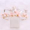 Bride's Crown Headwear  Korean Style Flower Woven Royal Crown Hairband  Princess Children's Performance  Super Fairy Butterfly Hair Accessory