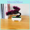 Traditional Pine Bonsai Plant With Plastic Flowers For Home Decor And Greenery Enthusiasts
