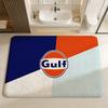 G-Gulf Racing Car Logo Room Mats Anti-slip Absorb Water Long Strip Cushion Bedroon Mat Household Carpets