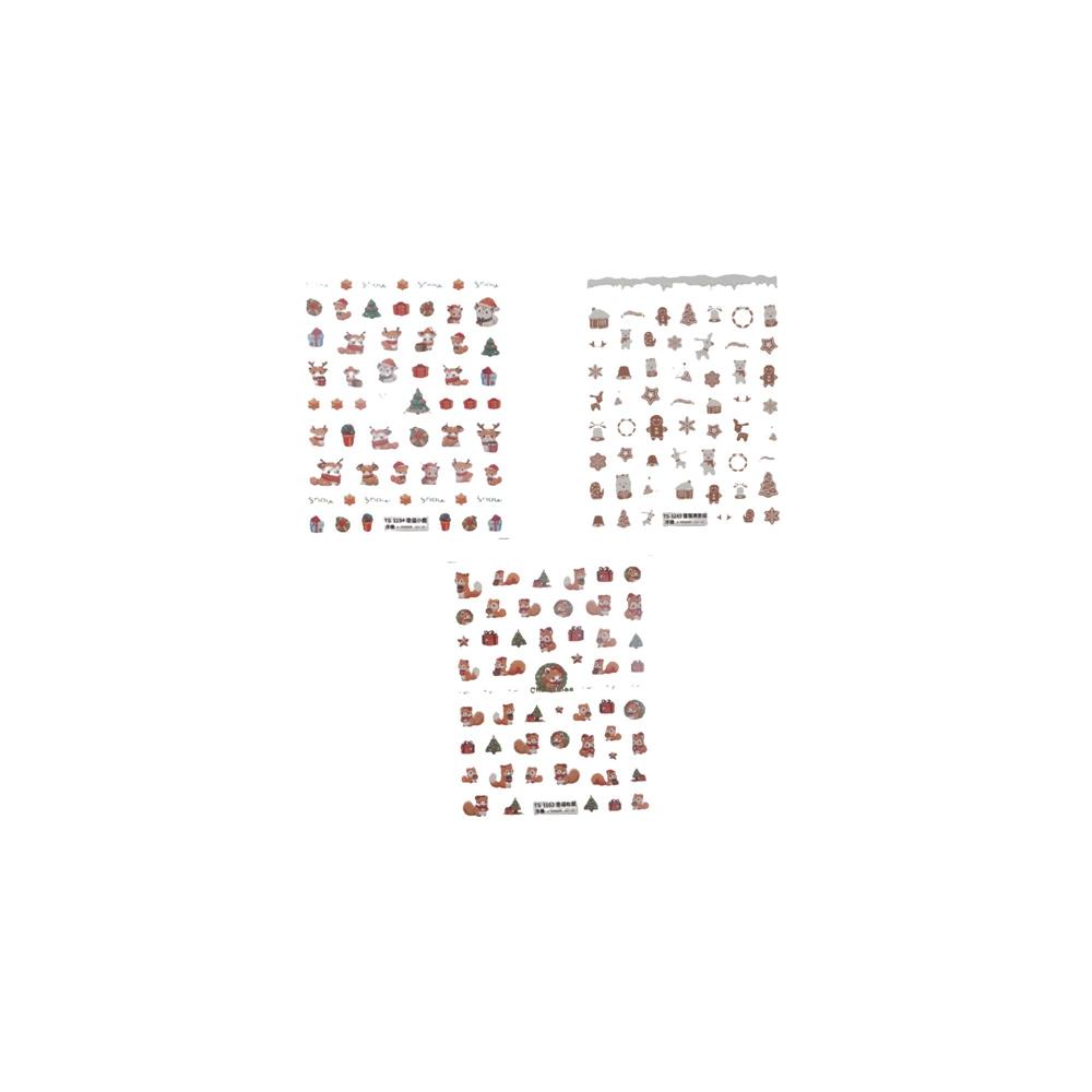 Nail Art Decoration Christmas Nail Stickers Nail Accessories Christmas Nail Decals Colorful Lady