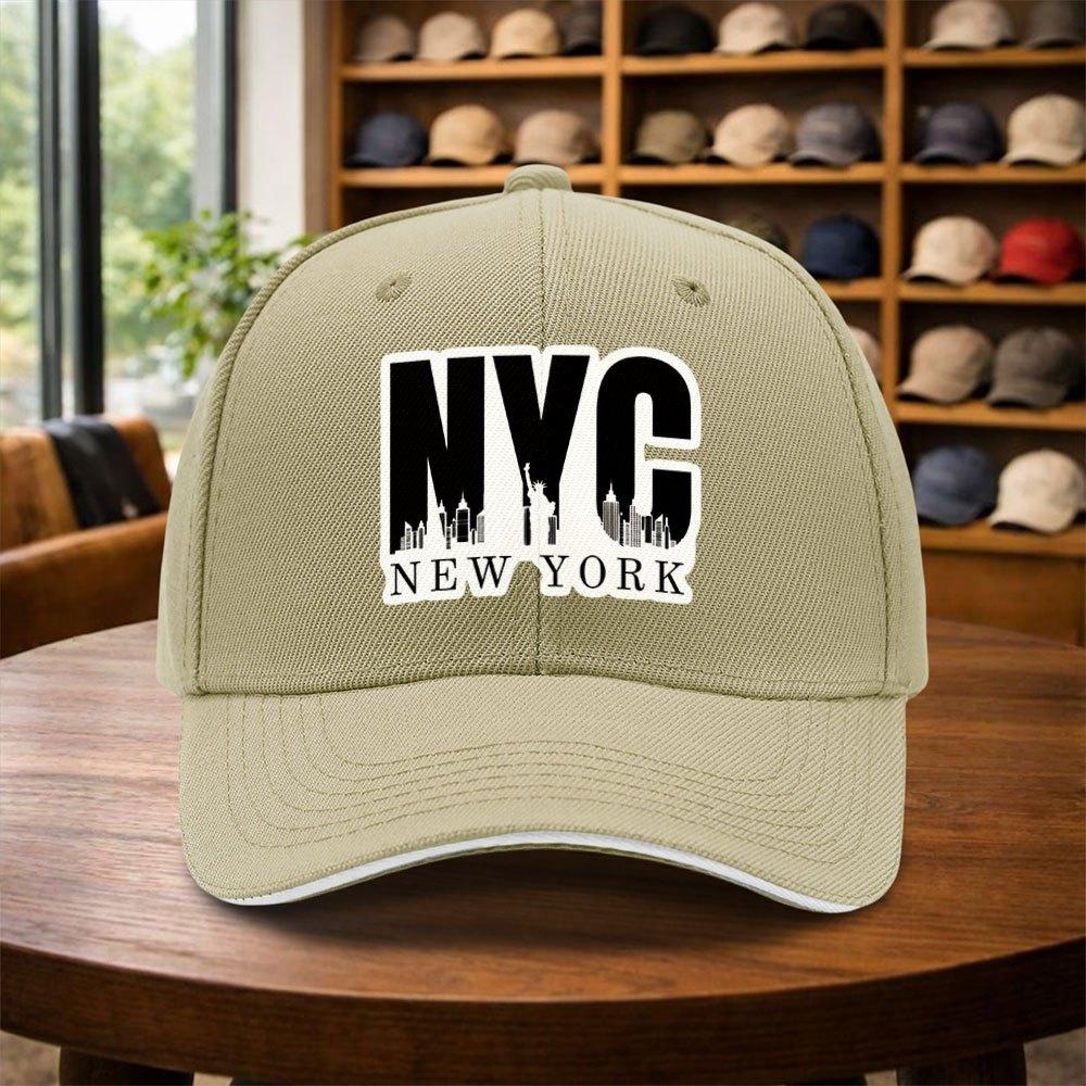 Casquette de baseball réglable décontractée NYC pour hommes Multicolore Toutes saisons Style Hip-hop Street