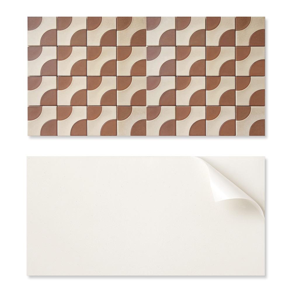 Dekoracyjny Panel Ścienny Samoprzylepny Winyl 100X50 Cm Geometryczne Płytki W Wzory