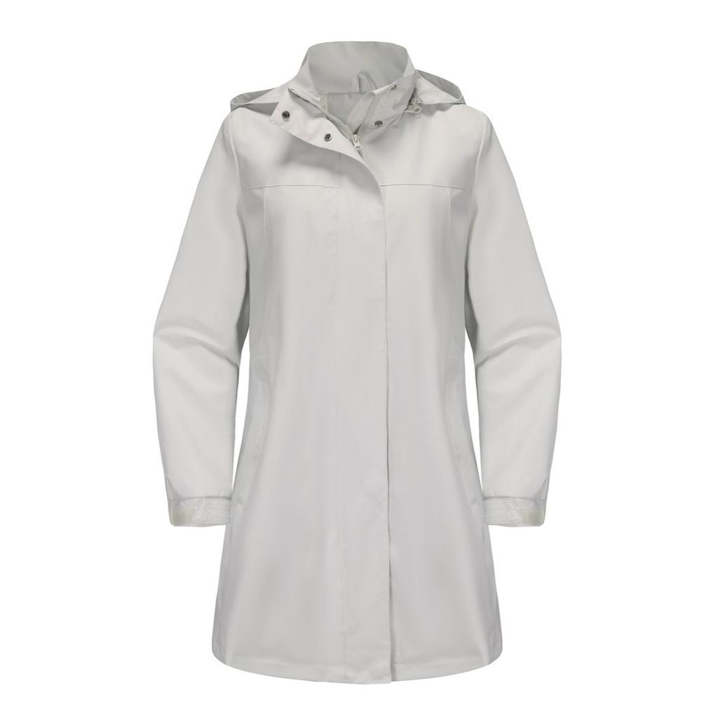 Spring and Autumn Detachable Hat Water Repellent Windbreaker Women's Solid Color Long-sleeved Thin Jacket Casual Women's Clothing