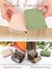 [honey&blue] Women's Mini Wallet with Card Case, Fold-Free Bill Holder, Genuine Leather, YKK Zipper, and Skimming Protection (Mocha Beige x Yellow)