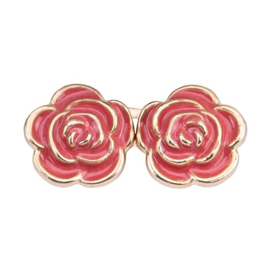 1 Pair Rose Waist Tightener Pins, No-sew Pants Waist Tighteners, Detachable Metal Flower Waist Pins for for Jeans Skirts