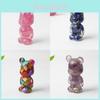 Ethical Resin Panda Figurine With Natural Crystal Accents For Home Decor