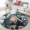 Spy Family Round Area Rug Carpet Rug For Living Room Bedroom Sofa Playroom Decor Nonslip Floor Mat