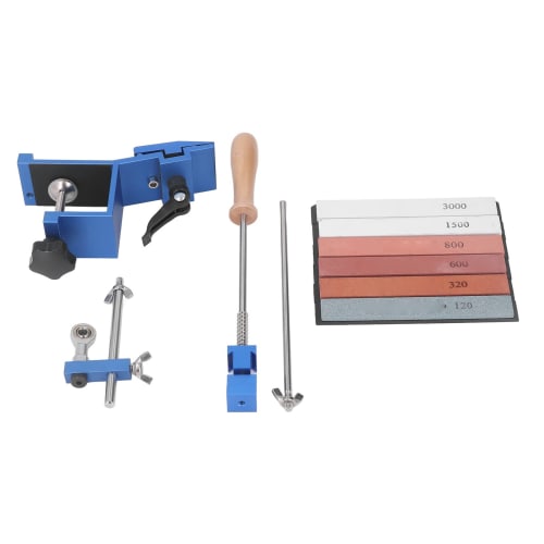 Fixed Angle Knife Sharpener Professional Quick Clip Sharpening Kit with 6 Whetstones for Home Use