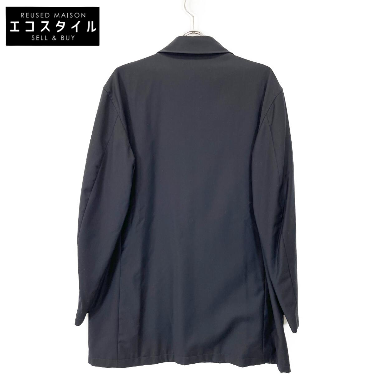 

Dunhill Navy 100% wool front zip coat coat M NavyUsed