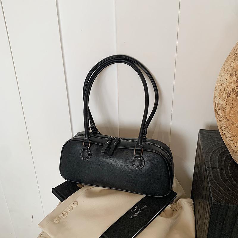 

Модная сумка подмышку женская новая простая на плечо сумка-багет высококлассная повседневная женская сумка чёрный