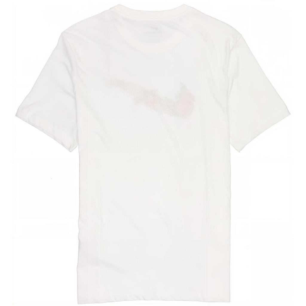 Nike Blumendruck Großes Logo Lässiges Sport-Rundhals-T-Shirt Herren Oberteile Weiß DV1215-100