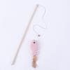 Interactive Cat Toy Wand with Durable Wooden Stick and Plush Mouse Attachment for Indoor Pet Play and Exercise