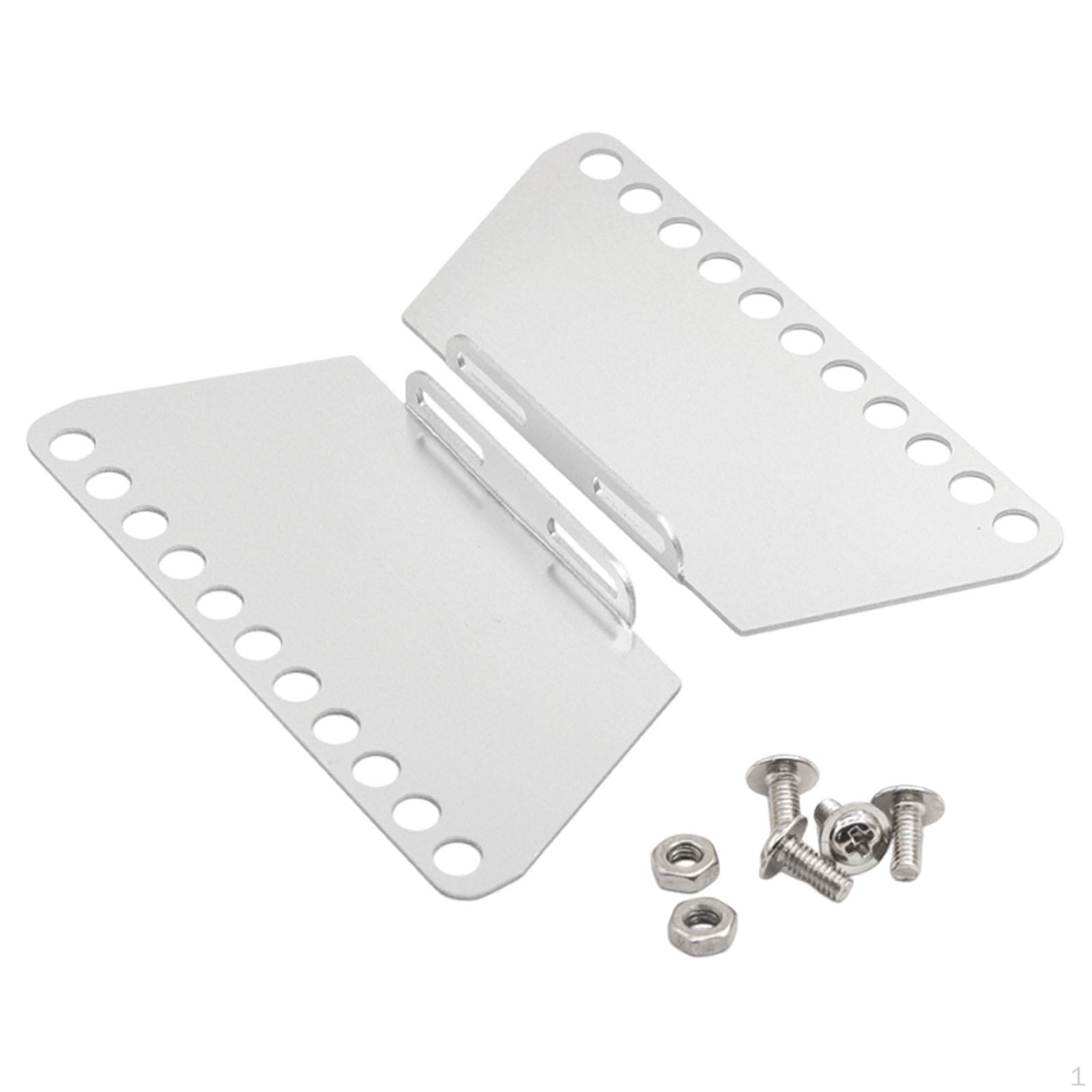 

2 Pieces Metal Side Plate Edge Guard RC Car Modification Parts Running Board Step Robust Silver