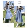 [SpringSwalloow] [Spring Swallow] ladies high waist a line casual flare denim long medium length Calf length skirt flared skirt Reggies spring winter