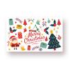 10-50pcsCreative Merry Christmas Small Greeting Cards Kids Mini Christmas Greeting Cards New Year Postcard Gift Card Xmas Party