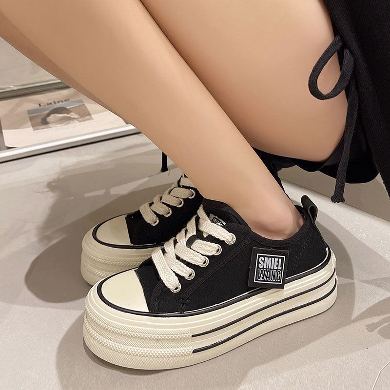 Baotou half slippers for women to wear a new versatile heel-less pedal thick-soled canvas cool slippers 2025