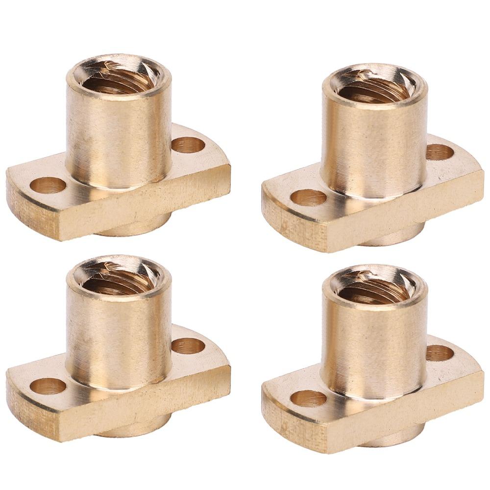 4pcs Upgrade Lead Screw Nut Brass Tone Flange Nut Pack Hardware Fastener Ender 10