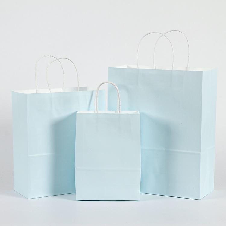 

10 шт./лот подарочный бумажный пакет с ручками темного цвета праздничный подарочный пакет для свадебной вечеринки чистый темно-синий крафт-бумага 12x15x5cm baby голубой