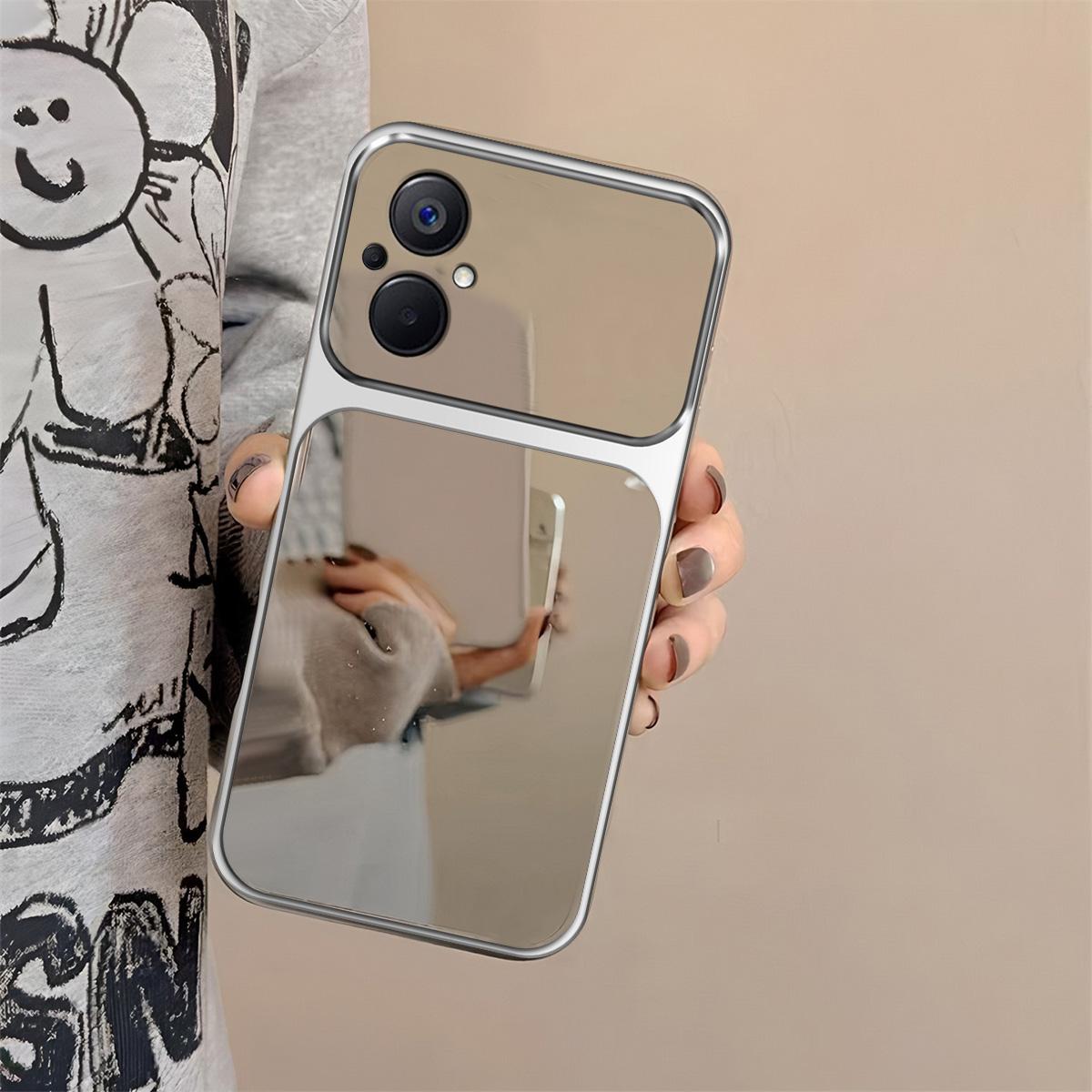 Case for OPPO Reno8 Z 5G,Reno7 Z 5G Trending Big Window Cover Mirror Phone Casing Reno8 Z 5G