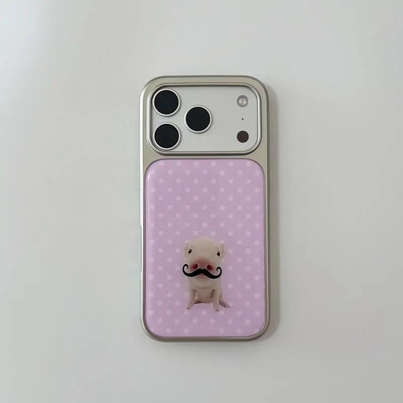 

Cartoon Bearded Little Fragrant Pig Phone Case for iPhone 17 16e 16 15 14 13 12 11 Pro Max X XR Air Plus Luxury Clear Soft iPhone 15
