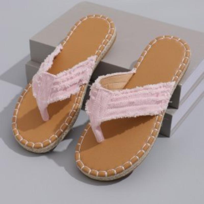 

Тапочки большого размера импортного производства, женские летние, новые, с плоским носком, повседневная одежда, пляжные шлепанцы, женские классные тапочки 42 розовый