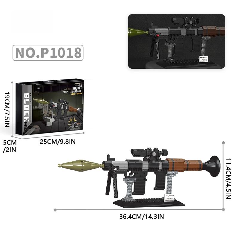 Building Blocks Toy Gun Sets Army Weapon Submachine Assembly DIY Bricks Kids Education Toys Model Holiday Gifts